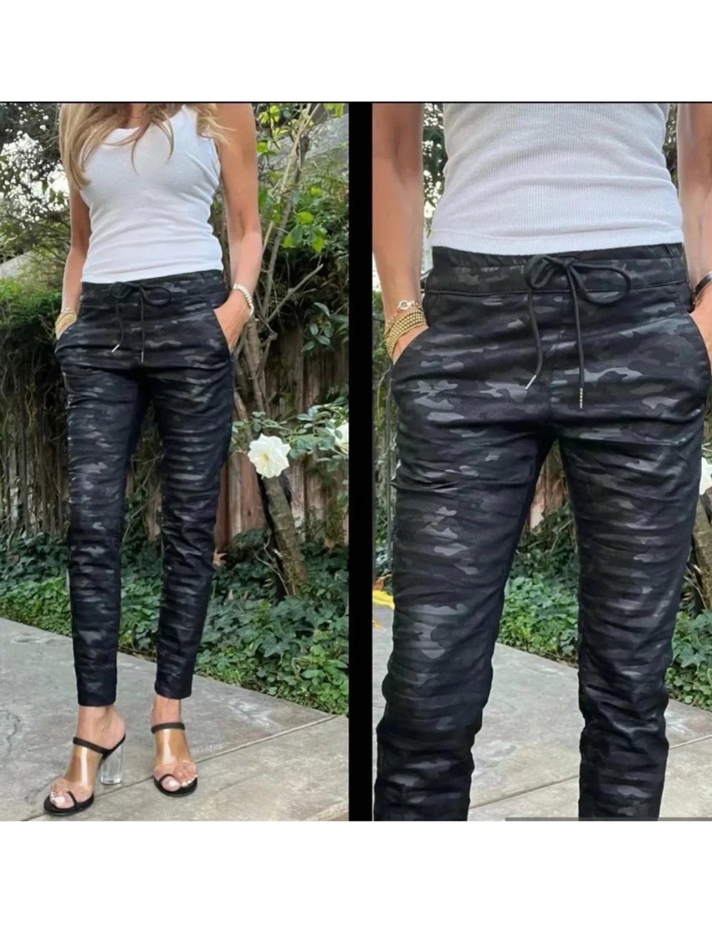 Bevy Flog Black Camo Shely Pants